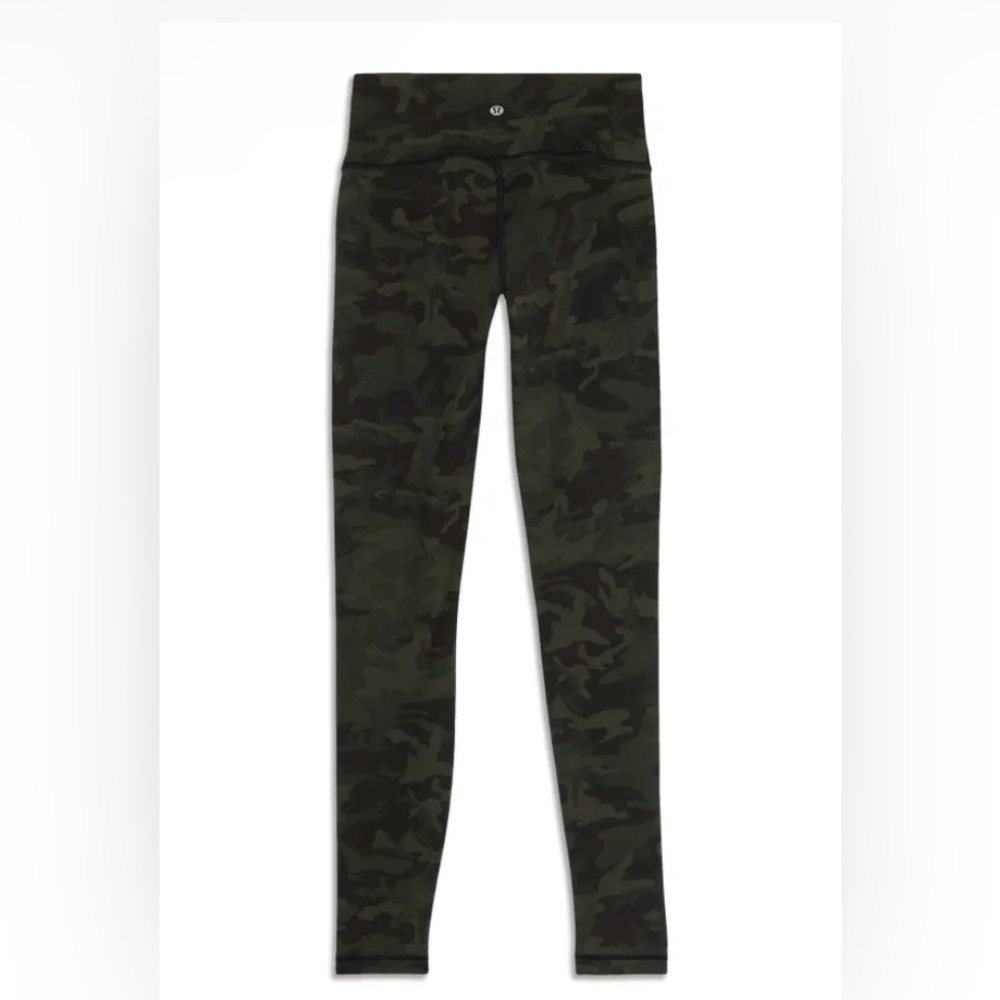 lululemon align leggings 25" size 6 green camo